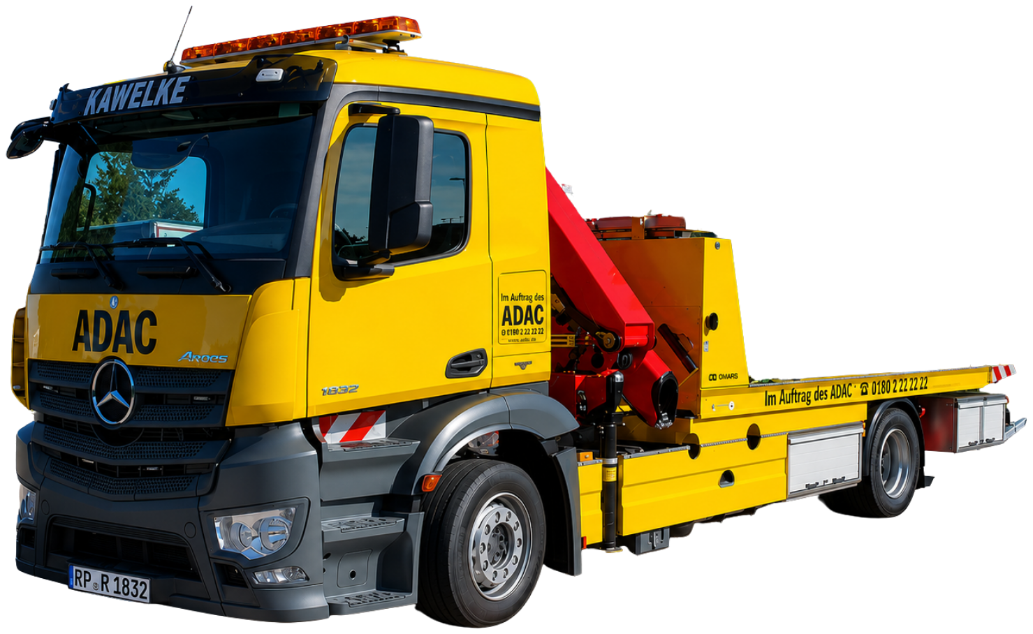 Kawelke Abschleppwagen fährt vor